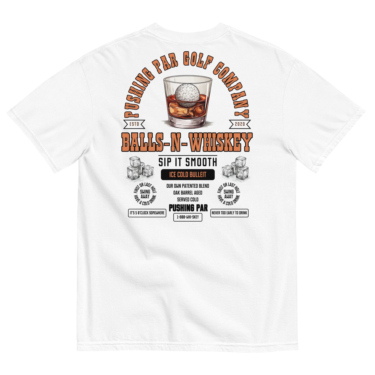 Pushing Par Whiskey Tee - White