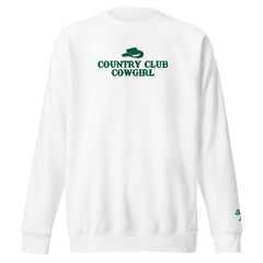 Country Club Cowgirl Crewneck, Embroidered
