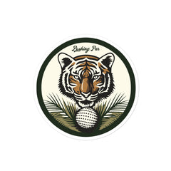 Tiger Pushing Par Sticker