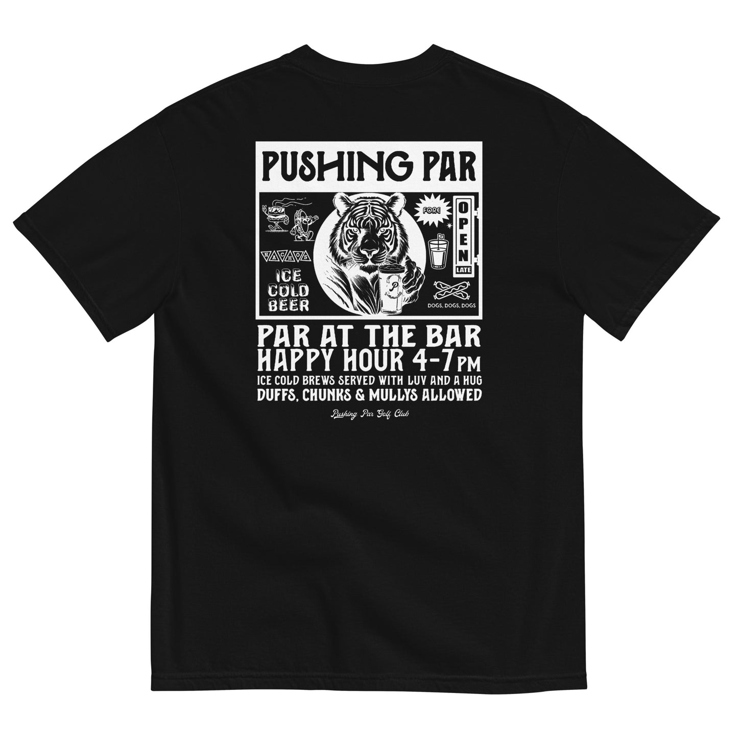 Par At The Bar Happy Hour Tee - Black