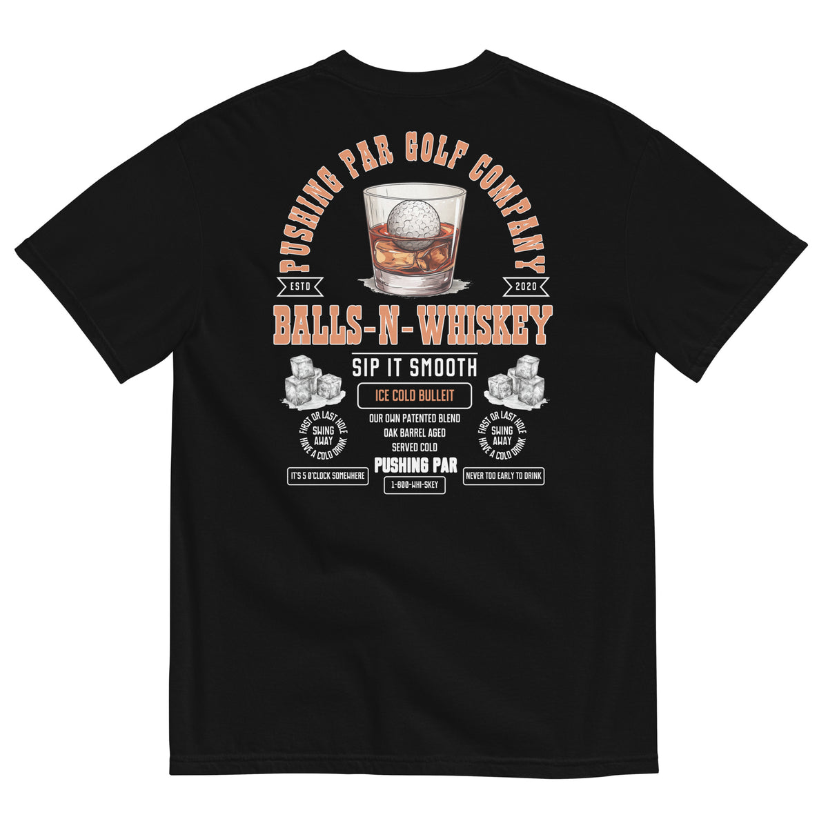 Pushing Par Whiskey Tee - Black