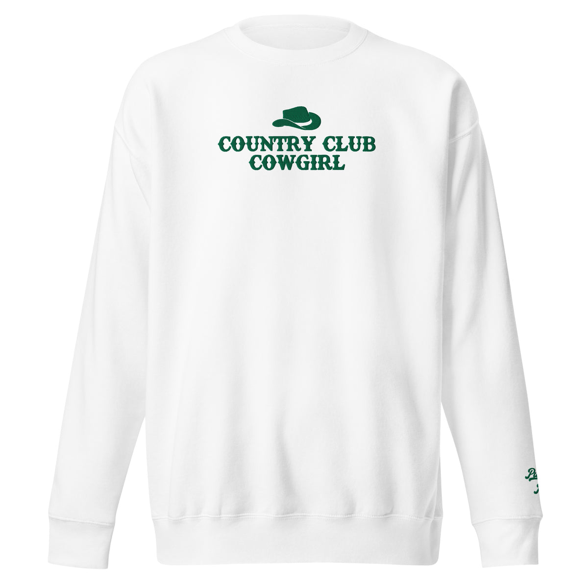 Country Club Cowgirl Crewneck, Embroidered