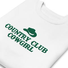 Country Club Cowgirl Crewneck, Embroidered